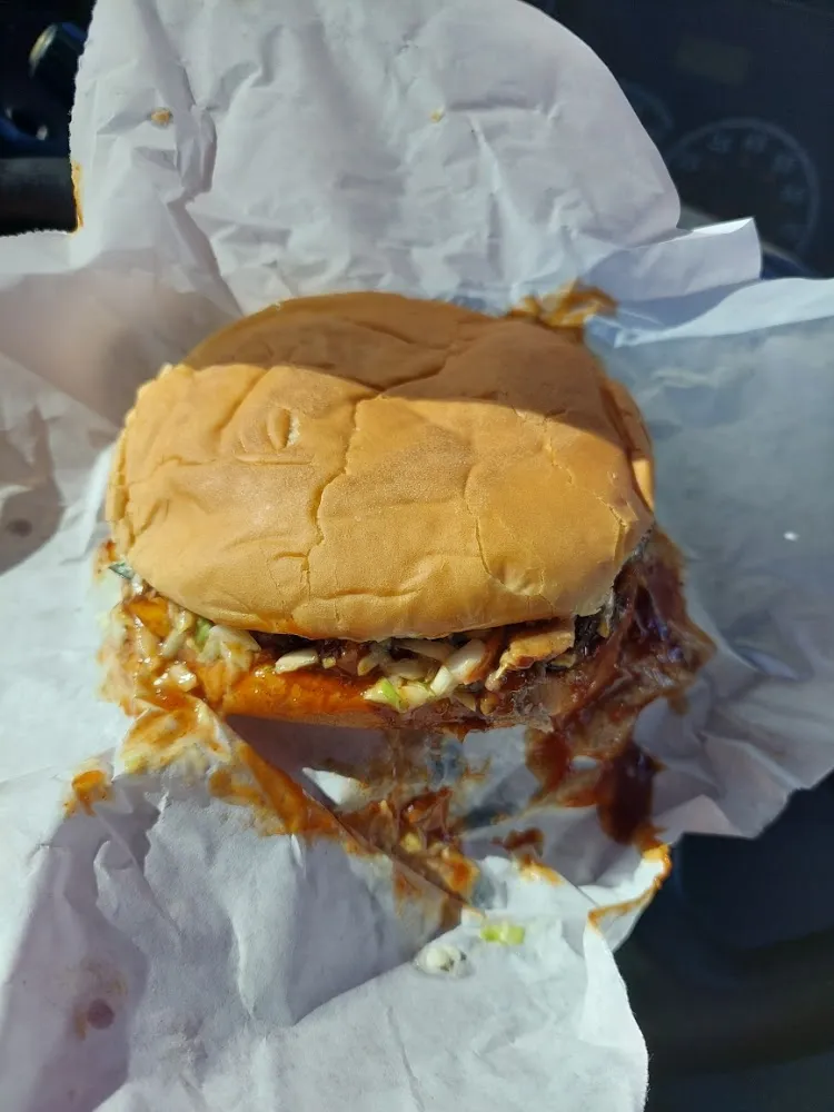 Chopped BBQ Sandwich with Beans