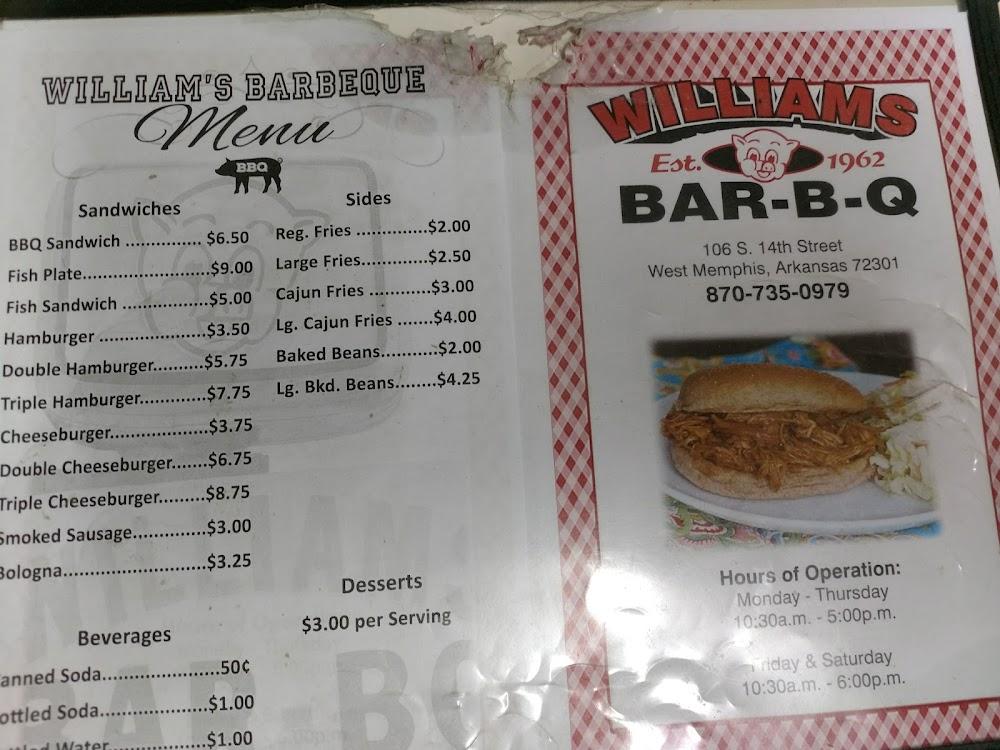William's Bar-B-Q Menu image 3
