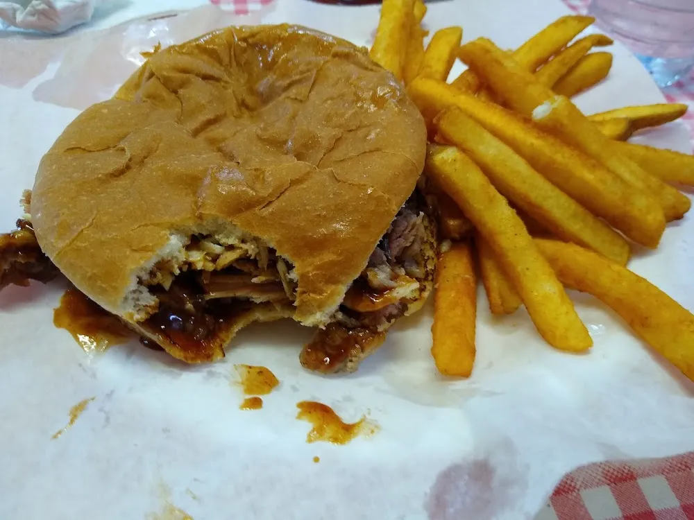 Pulled Pork Sandwich with Cajun Fries
